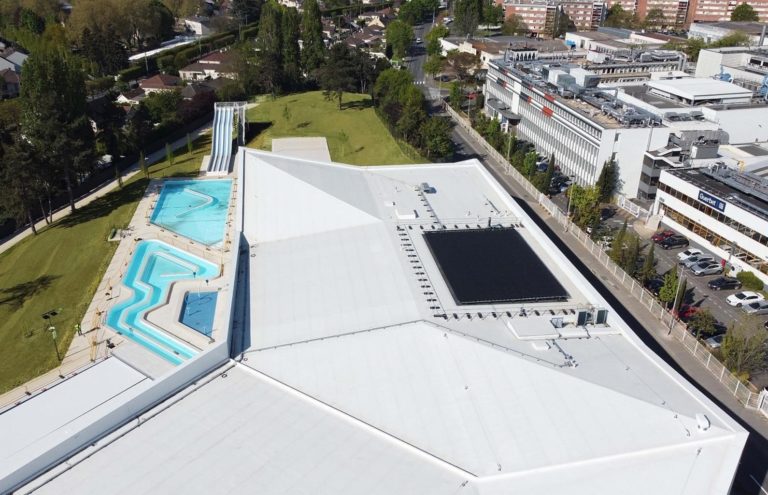 L’enveloppe forte hygrométrie du nouveau Centre Aqualudique L’Odyssée d’Aulnay-sous-Bois signée SOPREMA Entreprises