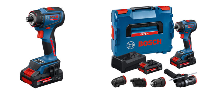 Bosch Professionnal – Perceuse-visseuse sans-fil Flexiclick EXPERT EXSR18V-90FC, un outil 6 en 1