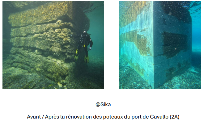 SIKA était au cœur d’une rénovation sous-marine peu commune au port de Cavallo